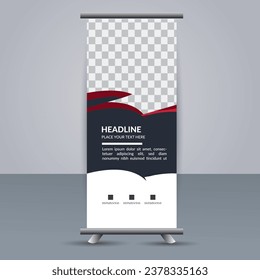 Abstract vector  Corporate roll up display standee template design