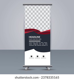 Abstract vector  Corporate roll up display standee template design