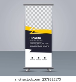 Abstract vector  Corporate roll up display standee template design
