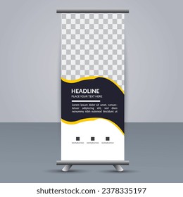 Abstract vector  Corporate roll up display standee template design