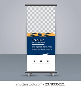 Abstract vector  Corporate roll up display standee template design
