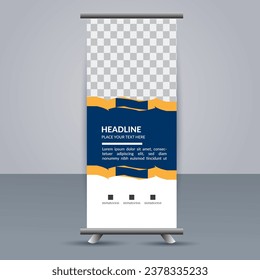 Abstract vector  Corporate roll up display standee template design