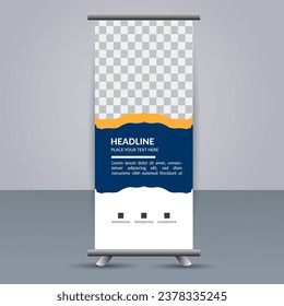 Abstract vector  Corporate roll up display standee template design
