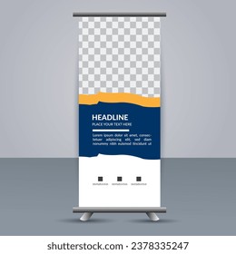 Abstract vector  Corporate roll up display standee template design