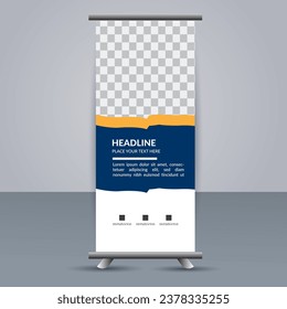 Abstract vector  Corporate roll up display standee template design