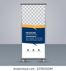 Abstract vector  Corporate roll up display standee template design