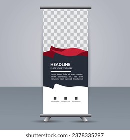 Abstract vector  Corporate roll up display standee template design