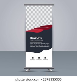 Abstract vector  Corporate roll up display standee template design