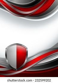 abstract vector corporate template with shield. Eps10