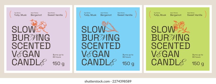 Abstract vector cosmetics printable label design template for branding packaging design