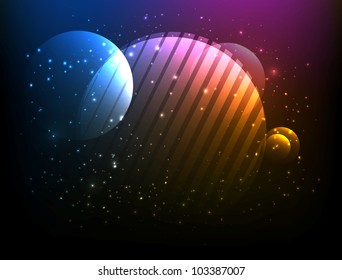 Abstract Vector Cosmic Circle Background