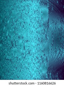 Abstract vector cosmic psychedelic blue and turquoise gradient background. Fractal shiny elements. Particle compounds. Digital data visualization, minimal array. Lines plexus. Underwater illustration.