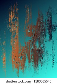 Abstract vector cosmic psychedelic blue and turquoise gradient background. Fractal shiny elements. Particle compounds.