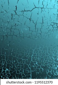 Abstract vector cosmic psychedelic blue and turquoise gradient background. Fractal shiny elements. Particle compounds.