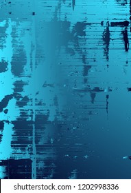 Abstract vector cosmic psychedelic blue and turquoise gradient background. Fractal shiny elements. Particle compounds.