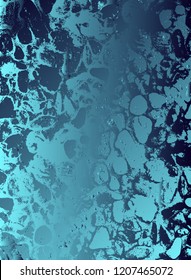 Abstract vector cosmic psychedelic blue and turquoise gradient background. Fractal shiny elements. Particle compounds.