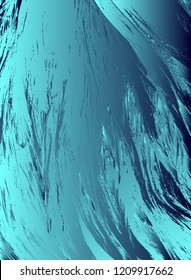 Abstract vector cosmic psychedelic blue and turquoise gradient background. Fractal shiny elements. Particle compounds.