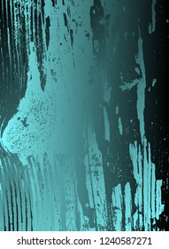 Abstract vector cosmic psychedelic blue and turquoise gradient background. Fractal shiny elements. Particle compounds.