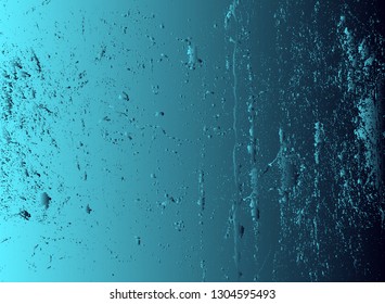 Abstract vector cosmic psychedelic blue and turquoise gradient background. Fractal shiny elements. Particle compounds.