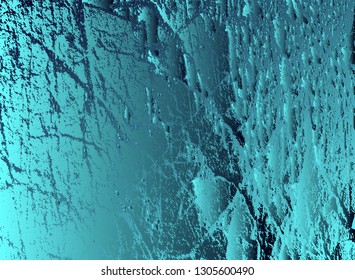 Abstract vector cosmic psychedelic blue and turquoise gradient background. Fractal shiny elements. Particle compounds.