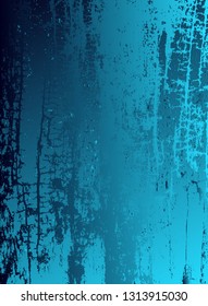 Abstract vector cosmic psychedelic blue and turquoise gradient background. Fractal shiny elements. Particle compounds.