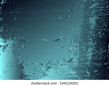 Abstract vector cosmic psychedelic blue and turquoise gradient background. Fractal shiny elements. Particle compounds.