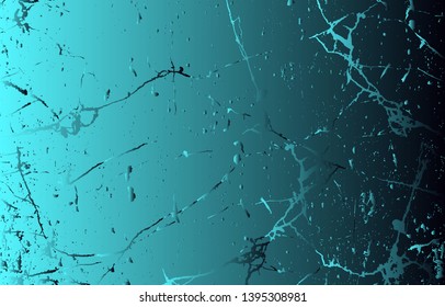 Abstract vector cosmic psychedelic blue and turquoise gradient background. Fractal shiny elements. Particle compounds.