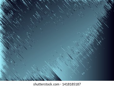 Abstract vector cosmic psychedelic blue and turquoise gradient background. Fractal shiny elements. Particle compounds.