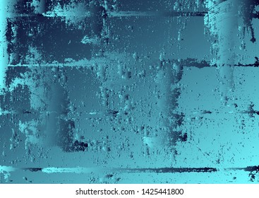 Abstract vector cosmic psychedelic blue and turquoise gradient background. Fractal shiny elements. Particle compounds.