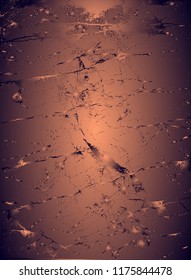 Abstract vector cosmic psychedelic dark blue and golden gradient background. Fractal shiny elements. Particle compounds.