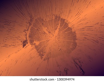 Abstract vector cosmic psychedelic dark blue golden gradient background. Fractal shiny elements. Particle compounds.
