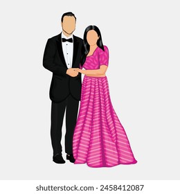 Abstract Vector Couple Dress. Illustrator and designer. Wedding Invites, save the date, Birthday Invites, Video Invites, E-Cards.