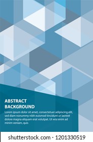 abstract vector cover design template. Future geometric gradient background. Vector templates for placards, banners, flyers, presentations and reports. Blue square background vector. 