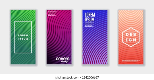 Abstract vector cover design template. Geometric gradient background. Vector templates for banners, flyers, brochure. Stories template. Smartphone screen. 