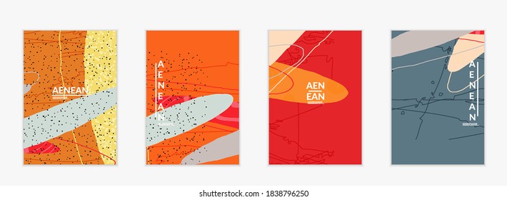 Diseño abstracto de la cubierta vectorial con formas onduladas en colores naturales. Mano texturada con rayas y garabatos. Arte contemporáneo moderno. Afiche o plantilla de impresión para un evento de promoción de venta.