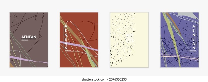 Diseño abstracto de la cubierta vectorial con formas onduladas en colores naturales. Mano texturada con rayas y garabatos. Arte contemporáneo moderno. Afiche o plantilla de impresión para un evento de promoción de venta.