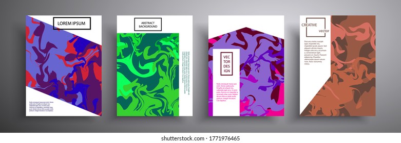Abstract vector cover illustration. Future geometric design. Collection of templates for brochures, posters, banners, flyers and cards