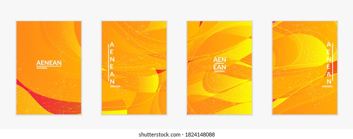 Plantilla de cubierta vectorial abstracta con formas orgánicas solapadas de gradiente brillante con textura gruesa. Líneas onduladas fluidas de arte. Diseño de afiches de música disco de los años 80. Marco o frontera de medios sociales.
