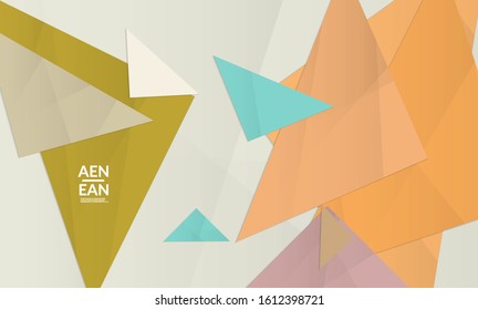 Abstract vector cover template with folded paper overlapping geometric shapes. Environmental design with cut out geometric objects made of recycled reused paper. Top view geometric pattern.