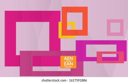 Abstract vector cover template with folded paper overlapping geometric shapes. Environmental design with cut out geometric objects made of recycled reused paper. Top view geometric pattern.
