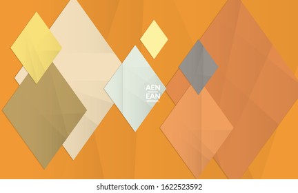 Abstract vector cover template with folded paper overlapping geometric shapes. Environmental design with cut out geometric objects made of recycled reused paper. Top view geometric pattern.