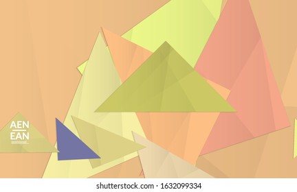 Abstract vector cover template with folded paper overlapping geometric shapes. Environmental design with cut out geometric objects made of recycled reused paper. Top view geometric pattern.