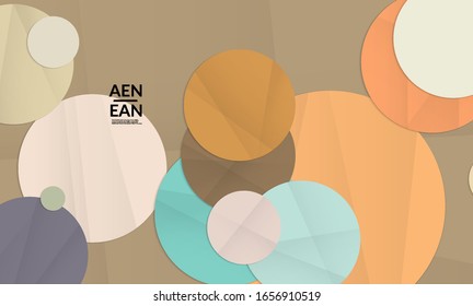 Abstract vector cover template with folded paper overlapping geometric shapes. Environmental design with cut out geometric objects made of recycled reused paper. Top view geometric pattern.