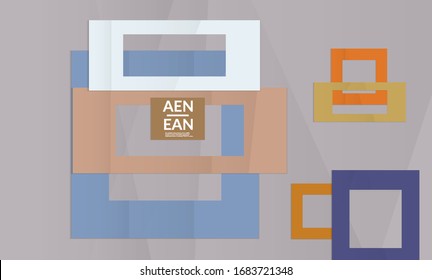 Abstract vector cover template with folded paper overlapping geometric shapes. Environmental design with cut out geometric objects made of recycled reused paper. Top view geometric pattern.