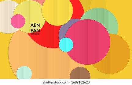 Abstract vector cover template with folded paper overlapping geometric shapes. Environmental design with cut out geometric objects made of recycled reused paper. Top view geometric pattern.