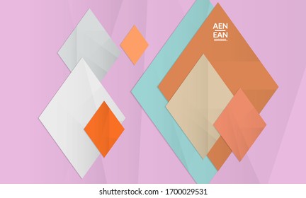 Abstrakte Vektordeckervorlage mit gefalteten, sich überlappenden geometrischen Formen. Umweltdesign mit ausgeschnittenen geometrischen Gegenständen aus recyceltem wiederverwertetem Papier. Geometrisches Muster der Draufsicht