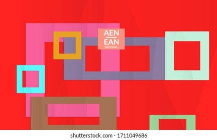 Abstract vector cover template with folded paper overlapping geometric shapes. Environmental design with cut out geometric objects made of recycled reused paper. Top view geometric pattern.