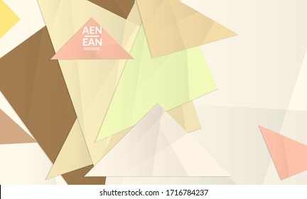 Abstract vector cover template with folded paper overlapping geometric shapes. Environmental design with cut out geometric objects made of recycled reused paper. Top view geometric pattern.
