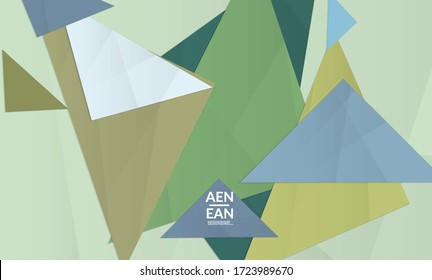 Abstract vector cover template with folded paper overlapping geometric shapes. Environmental design with cut out geometric objects made of recycled reused paper. Top view geometric pattern.