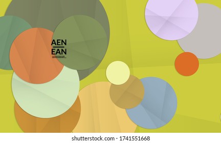 Abstract vector cover template with folded paper overlapping geometric shapes. Environmental design with cut out geometric objects made of recycled reused paper. Top view geometric pattern.